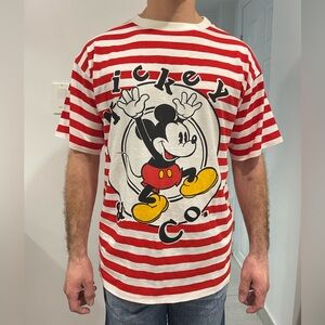 Disney vintage Micky Mouse & Co shirt stripped size large 90’s